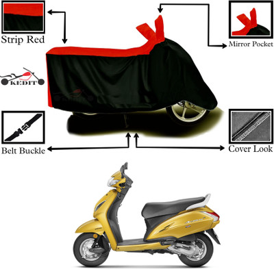 AASHTIK MART Two Wheeler Cover for Honda(Activa 5G, Red, Black)