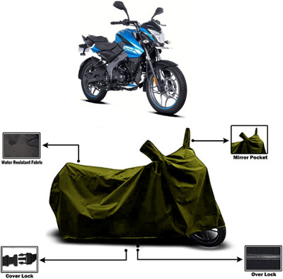 Amexride Two Wheeler Cover for Bajaj(Pulsar NS125 BS6, Green)