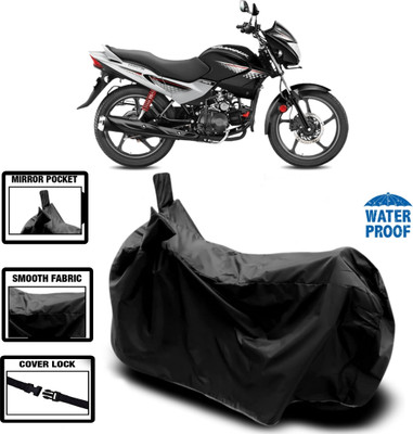 WMIZEXA Waterproof Two Wheeler Cover for Hero(Glamour, Black)