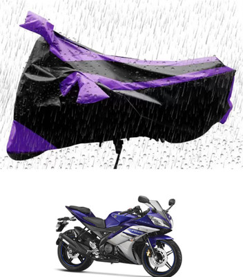 RONISH Waterproof Two Wheeler Cover for Yamaha(YZF R15 Ver 2.0, Purple, Black)