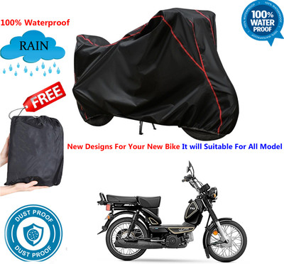 OliverX Waterproof Two Wheeler Cover for TVS(Heavy Duty Super XL, Black)