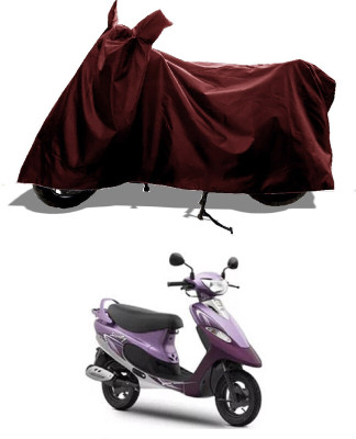 GROFATIK Two Wheeler Cover for TVS(Pep Plus, Maroon)