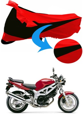 Ascension Two Wheeler Cover for Suzuki(SV 650, Black, Red)