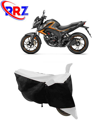 RRZ Waterproof Two Wheeler Cover for Honda(CB Hornet 160R, Black, White)