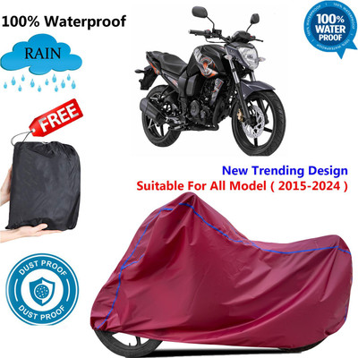AUTOCAD Waterproof Two Wheeler Cover for Yamaha(FZ-S FI, Maroon)