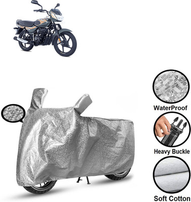 CODOKI Waterproof Two Wheeler Cover for Bajaj(CT100, Silver)