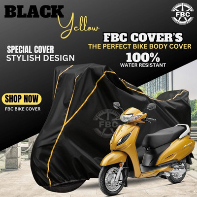 FBC Waterproof Two Wheeler Cover for Honda(Activa, Black)