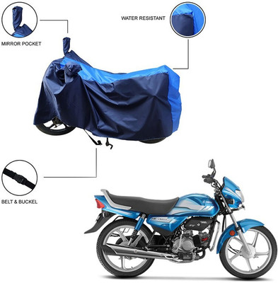 Furnish Flow Two Wheeler Cover for Hero(HF Deluxe, Blue)