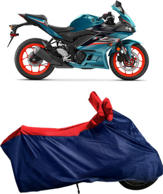 Autofly Waterproof Two Wheeler Cover for Yamaha(YZF R3, Blue, Red)