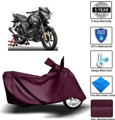 MISSION COLLECTION Waterproof Two Wheeler Cover for TVS(Apache RTR 180, Maroon)