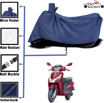 KEDIT Two Wheeler Cover for Hero(MotoCorp Destini 125, Blue)