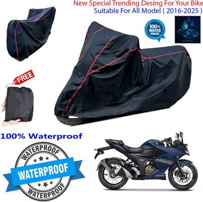 OliverX Waterproof Two Wheeler Cover for Suzuki(Gixxer SF, Black)