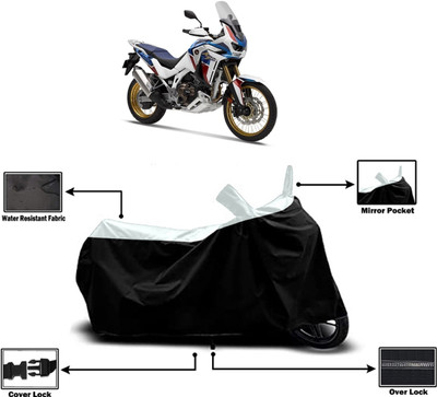 Amexride Two Wheeler Cover for Honda(CRF1000L Africa Twin, White)