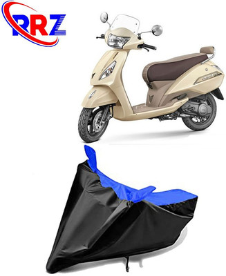 RRZ Waterproof Two Wheeler Cover for TVS(Jupiter classic, Black, Blue)