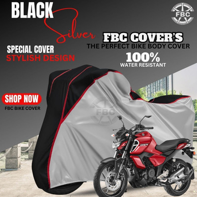 FBC Waterproof Two Wheeler Cover for Yamaha(FZ, Silver, Multicolor)