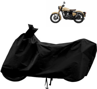Horseyaart Waterproof Two Wheeler Cover for Royal Enfield(Classic 350 Signals, Black)