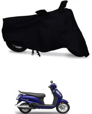 ENTIRELY ELITE Waterproof Two Wheeler Cover for Suzuki(Access 125, Black)
