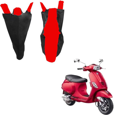 RiderShine Waterproof Two Wheeler Cover for Piaggio(Vespa SXL 150, Black, Red)