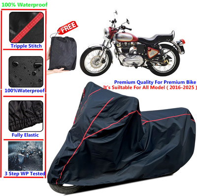 KaparDineX Waterproof Two Wheeler Cover for Royal Enfield(Electra 5S, Black)