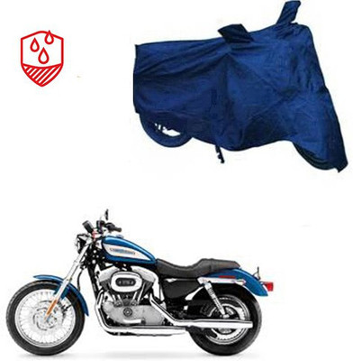 DeepShakshi AUTOMOTIVE Waterproof Two Wheeler Cover for Harley Davidson(XL 883, Blue)