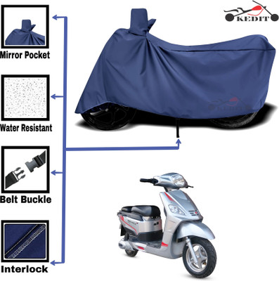 KEDIT Two Wheeler Cover for Hero(Electric NYX e5, Blue)