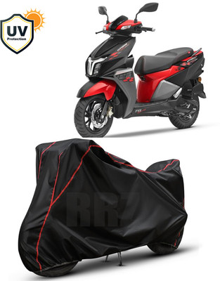 RRZ Waterproof Two Wheeler Cover for TVS(NTORQ, Black, Red)