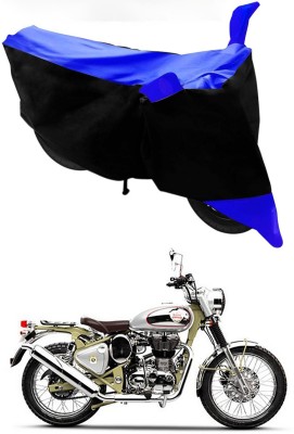 AUTOGARH Two Wheeler Cover for Royal Enfield(Bullet Trials 350, Blue, Black)