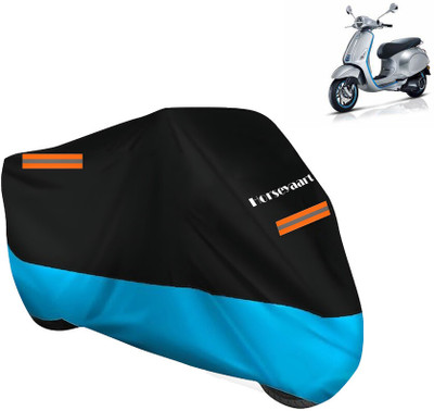 Horseyaart Waterproof Two Wheeler Cover for Piaggio(Piaggio Elettrica, Blue)