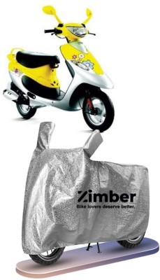 ZIMBER Waterproof Two Wheeler Cover for TVS(Scooty Pep+, Silver)