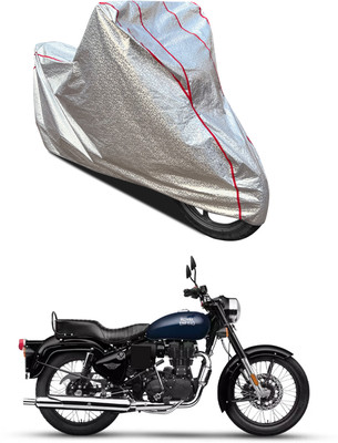 PAGORA Waterproof Two Wheeler Cover for Royal Enfield(Bullet Electra Twinspark, Silver)