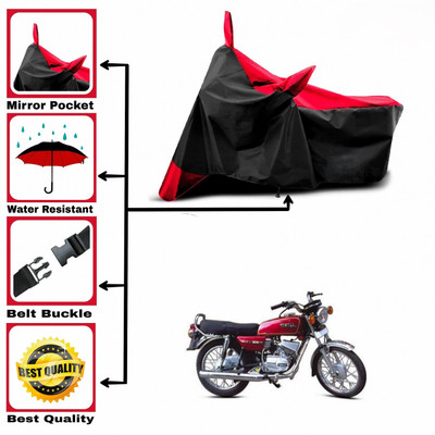 DeepShakshi AUTOMOTIVE Two Wheeler Cover for Yamaha(RX 100, Red, Black)