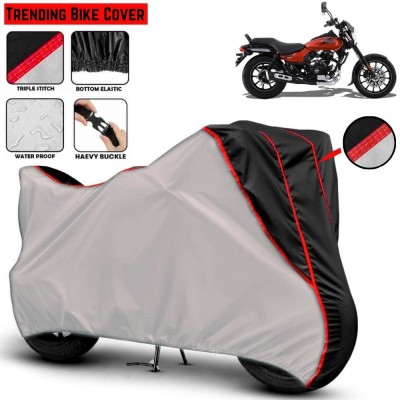 Mwiss Waterproof Two Wheeler Cover for Bajaj(Avenger Street 160, Silver, Black)