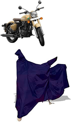 Amexride Two Wheeler Cover for Royal Enfield(Classic 350 Signals, Blue)