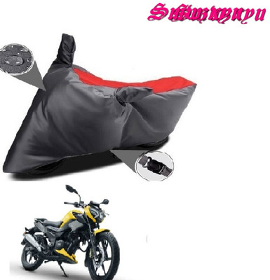 smwzxyu Waterproof Two Wheeler Cover for TVS(Raise BS6, Red, Black)