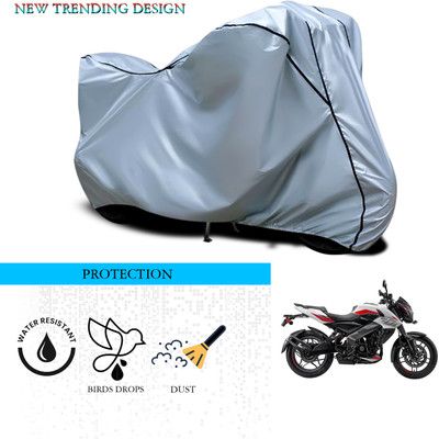 GOSHIV-car and bike accessories Waterproof Two Wheeler Cover for Bajaj(Pulsar 200, Silver)