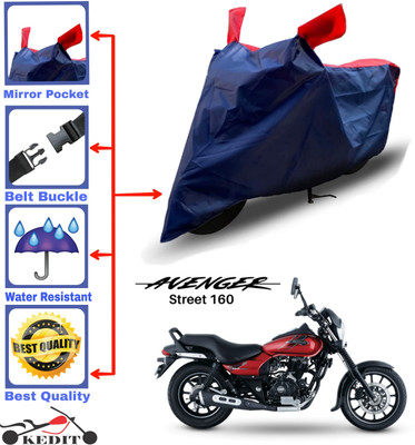 KEDIT Two Wheeler Cover for Bajaj(Avenger 160 Street, Red, Blue)