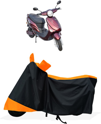 Tricway Two Wheeler Cover for Avon(E Star BS6, Orange)