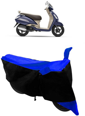 HEMSKAR Two Wheeler Cover for TVS(Jupiter 125, Black, Blue)