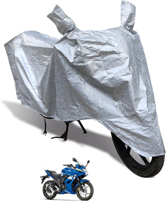 Euro Care Waterproof Two Wheeler Cover for Suzuki(Gixxer SF, Silver)