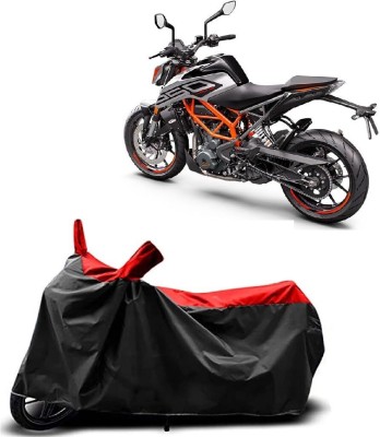 KEDIT Two Wheeler Cover for KTM(250 Duke BS6, Red, Black)