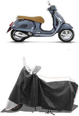 SUGASHRI Waterproof Two Wheeler Cover for Vespa(GTS 300, White, Black)