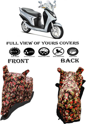 Amexride Two Wheeler Cover for Hero(Leap Hybrid SES BS6, Multicolor)