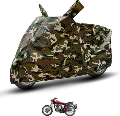 MOCKHE Waterproof Two Wheeler Cover for Royal Enfield(Twin spark, Brown)