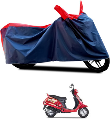 PAGORA Waterproof Two Wheeler Cover for Mahindra(Duro, Black, Red)