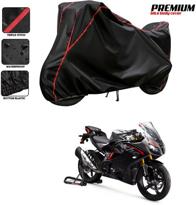 DeepShakshi AUTOMOTIVE Two Wheeler Cover for TVS(Apache RR 310, Black, Red)