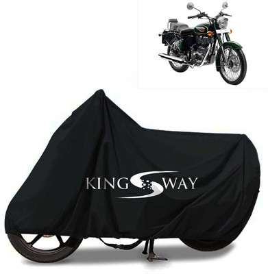 Kingsway Waterproof Two Wheeler Cover for Royal Enfield(Classic 500, Black)