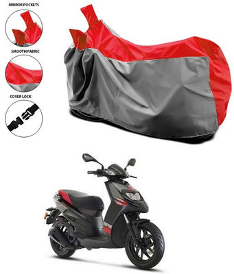 ANTHUB Two Wheeler Cover for Aprilia(Storm 125, Red, Grey)