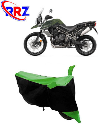 RRZ Waterproof Two Wheeler Cover for Triumph(Tiger 800 XCA, Black, Green)
