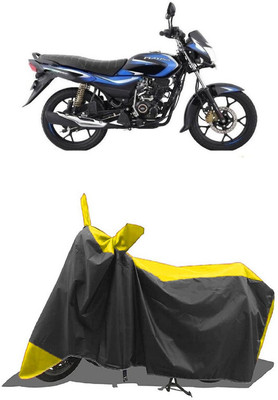 SUGASHRI Waterproof Two Wheeler Cover for Bajaj(Platina 110 H-Gear BS6, Yellow, Black)