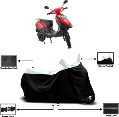 Amexride Two Wheeler Cover for Hero Electric(Electric Flash, White)